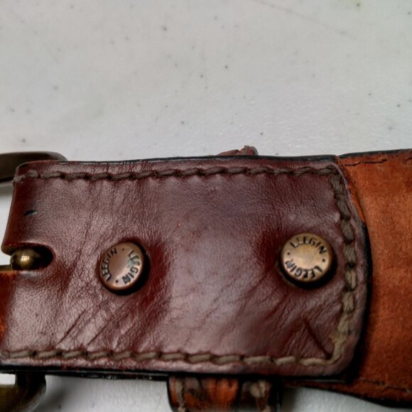 Vintage Larry Mahon Leegin Tooled Leather Belt Personalized Harold Brown Braided - Picture 14 of 16